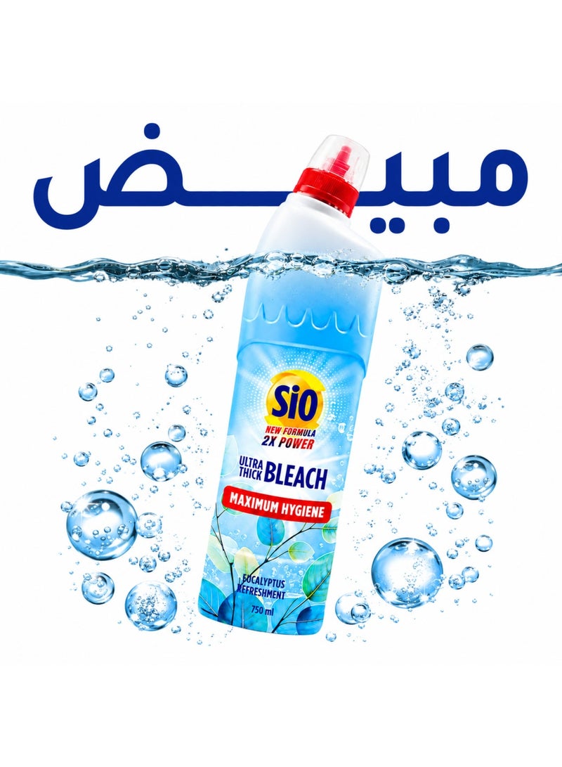 SIO Ultra Thick Toilet Cleaner & Bleach - Eucalyptus Scent - 2X Power Formula for Deep Cleaning & Disinfection - 750ml - Image 4