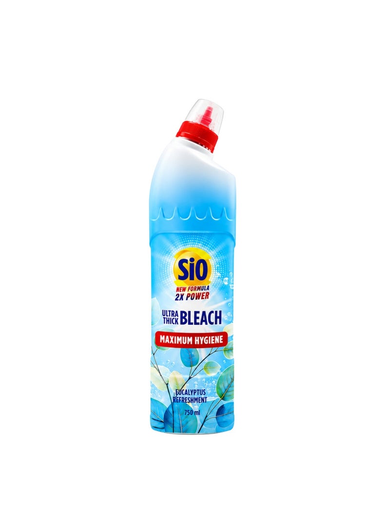 SIO Ultra Thick Toilet Cleaner & Bleach - Eucalyptus Scent - 2X Power Formula for Deep Cleaning & Disinfection - 750ml - Image 1
