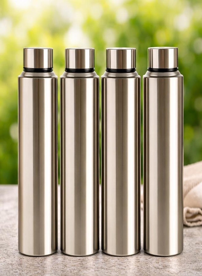 VISAXMI Stainless Steel Water Bottle 1 L | Fridge Steel Bottle | Drinking water bottle | Leak Proof & Durable Steel Bottle for Office, Gym, School & Home (Pack of 4) - Image 5