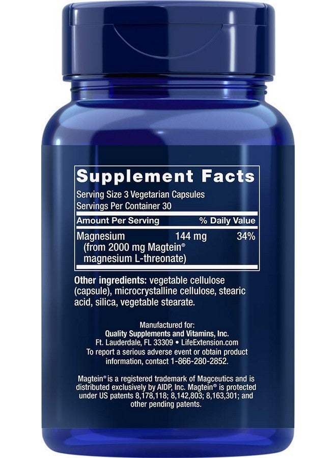 Life Extension مكملات غذائية من نيووروماغ ماغنيسيوم لثريونيت 90 كبسولة عبوة من 2 - Image 3