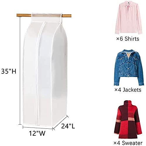 UNIQUE CART® Garment Cover for Hanging Clothes | Translucent Clothing Dustproof Organizer | PEVA Cover (30 × 60 × 90 cm) - Image 2