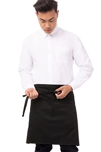 Chef Works Unisex Half Bistro Server Apron Black One Size - Image 1