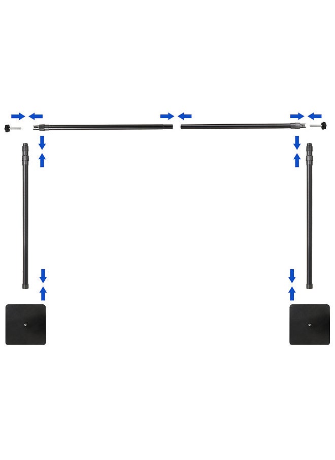 Generic 2.4x3 Meters/7.9x9.8ft Heavy Duty Studio Photography Background Support System Metal Backdrop Stand Adjustable Backdrop Bracket  - Image 2