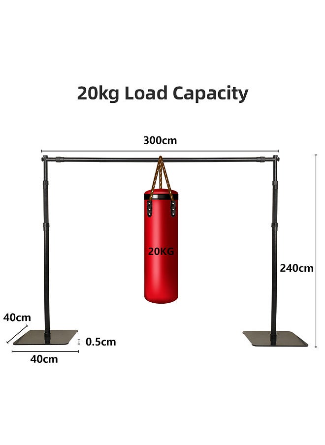 Generic 2.4x3 Meters/7.9x9.8ft Heavy Duty Studio Photography Background Support System Metal Backdrop Stand Adjustable Backdrop Bracket  - Image 5