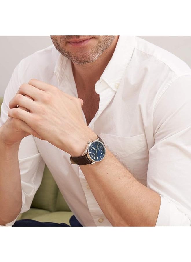 Armitron - Men 20 5048 Day Date Function Dial Croco Grain Leather Strap Watch - Image 1