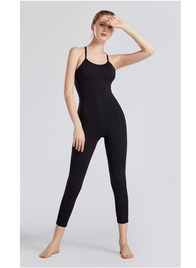 Generikka - Dance Ballet Yoga Jumpsuit Black - Image 1