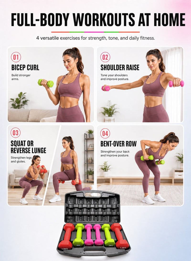 ULHYC Dumbbell set 6 kg Multicolor A bag of Dumbbells and Weights From ULHYC - Image 5