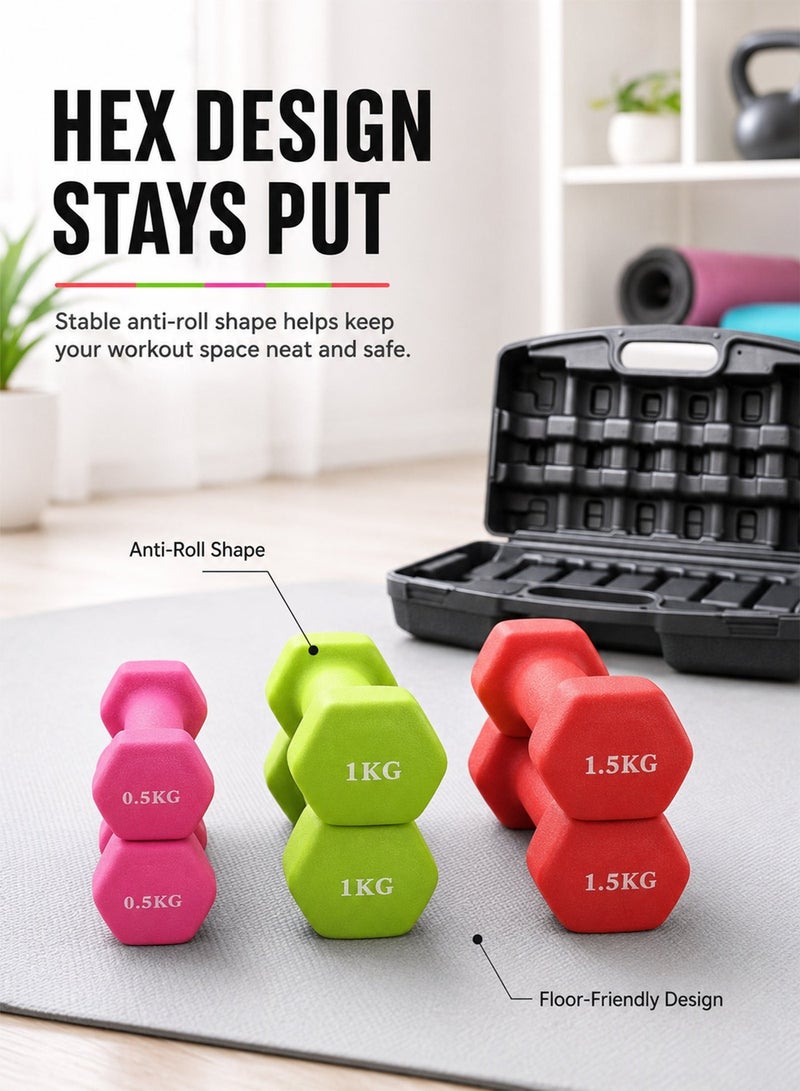 ULHYC Dumbbell set 6 kg Multicolor A bag of Dumbbells and Weights From ULHYC - Image 4