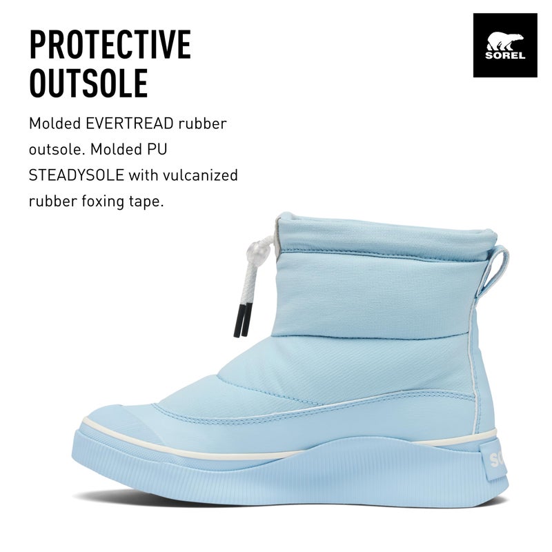 SOREL Women's Out N About lV Puffy Waterproof Boot - Arctic Sea, Chalk - 8 - Image 4
