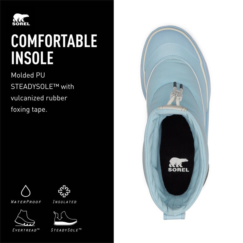 SOREL Women's Out N About lV Puffy Waterproof Boot - Arctic Sea, Chalk - 8 - Image 5