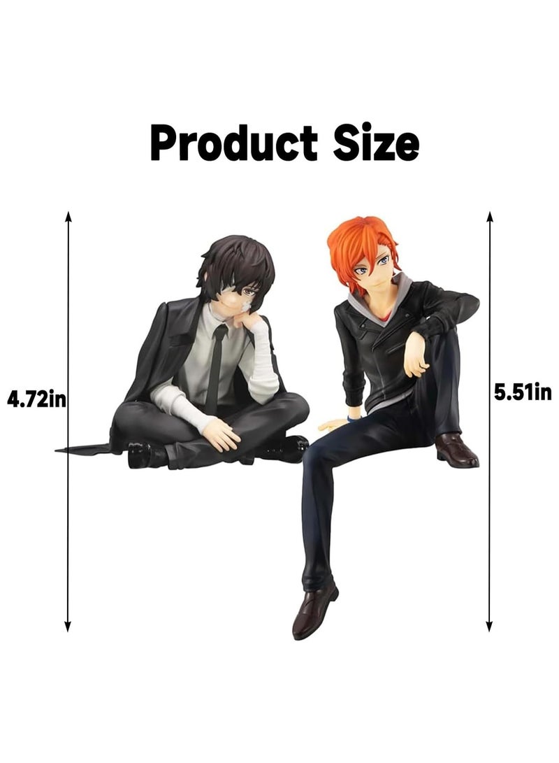 عام مجسم الكلاب الضالة من بونغو، مجسمات كلاب بونغو، مجسمات شخصيات أنيمي، مجسمات شخصيات أنيمي دازاي أوسامو/ناكاراهارا تشويا في وضعية الجلوس، مجسمات شخصيات أنيمي - Image 2