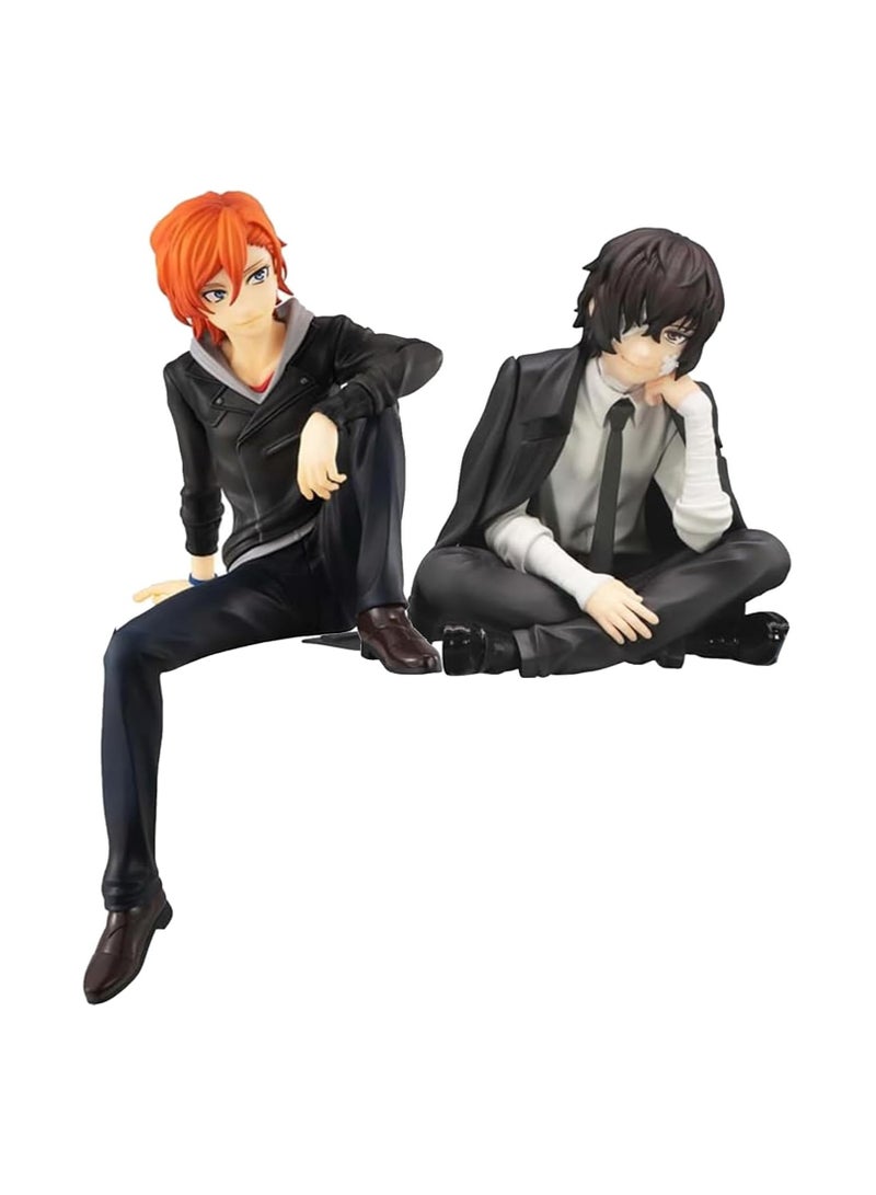 عام مجسم الكلاب الضالة من بونغو، مجسمات كلاب بونغو، مجسمات شخصيات أنيمي، مجسمات شخصيات أنيمي دازاي أوسامو/ناكاراهارا تشويا في وضعية الجلوس، مجسمات شخصيات أنيمي - Image 1