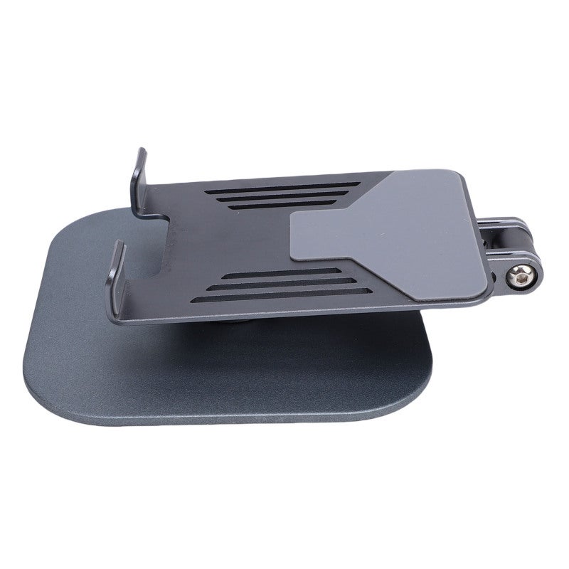 Desk Tablet Stand: 360° Rotating Aluminum Alloy Adjustable Holder - Stable Secure Grip Foldable Compact Portable for Desk Home Office Travel - Image 2
