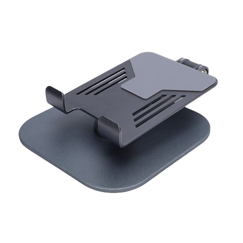 Desk Tablet Stand: 360° Rotating Aluminum Alloy Adjustable Holder - Stable Secure Grip Foldable Compact Portable for Desk Home Office Travel - Image 1