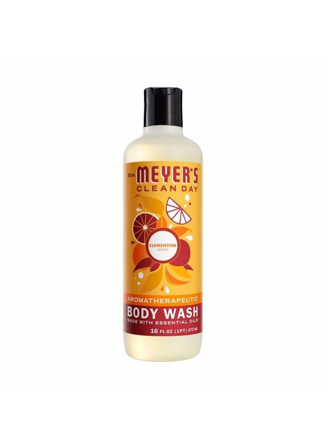 SC Johnson MRS. MEYER'S CLEAN DAY SC Johnson Moisturizing Body Wash for Women and Men, Biodegradable Shower Gel Formula Made with Essential Oils, Clementine, 16 oz - Image 1