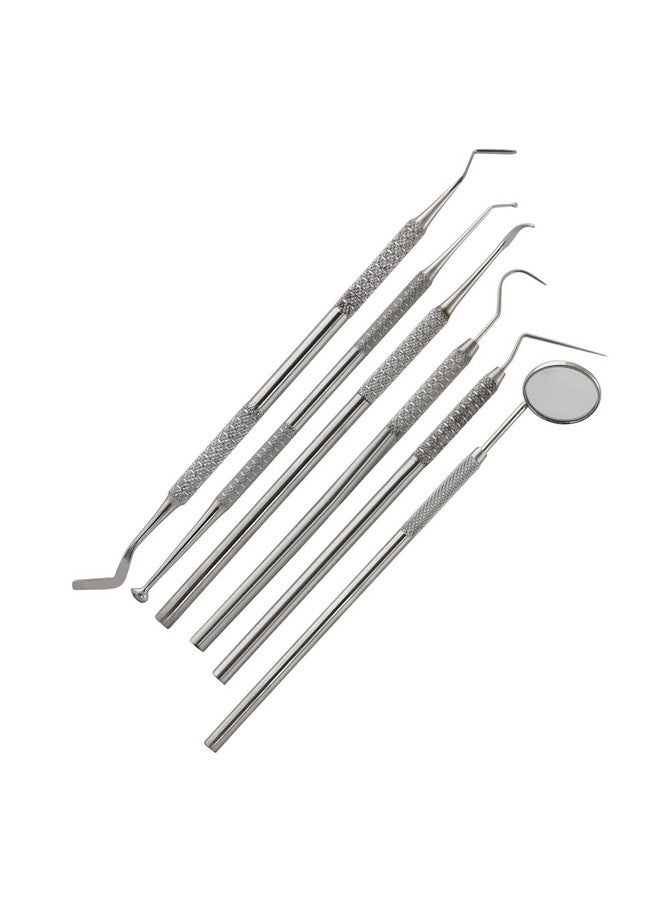 بريسايس كندا مجموعة أدوات تنظيف الأسنان، 6 قطع من أدوات تنظيف الأسنان المطورة من الفولاذ المقاوم للصدأ، مجموعة أدوات إزالة البلاك Pr-348 - Image 1