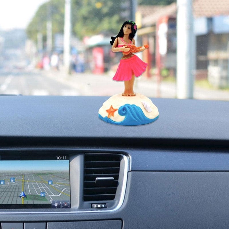 klarako2pcs Solar Power Dancing Hawaii Hula Girl Doll, Bobblehead Toys, Car Dashboard - Image 4