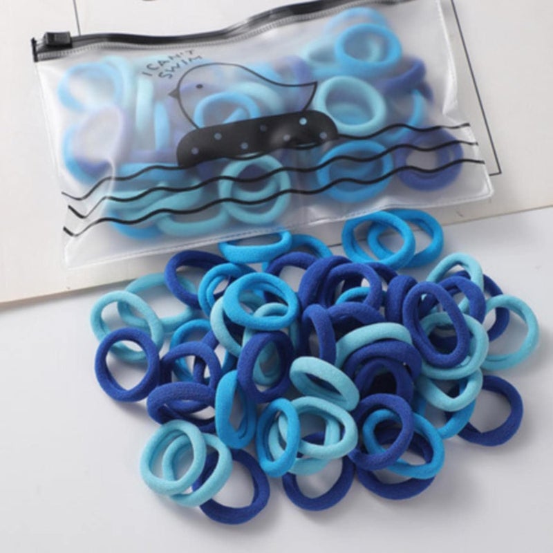 100 Pieces A09 Colorful Seamless Hair Ties Elastic Bands For Medium Thick And Curly Hair - Image 1