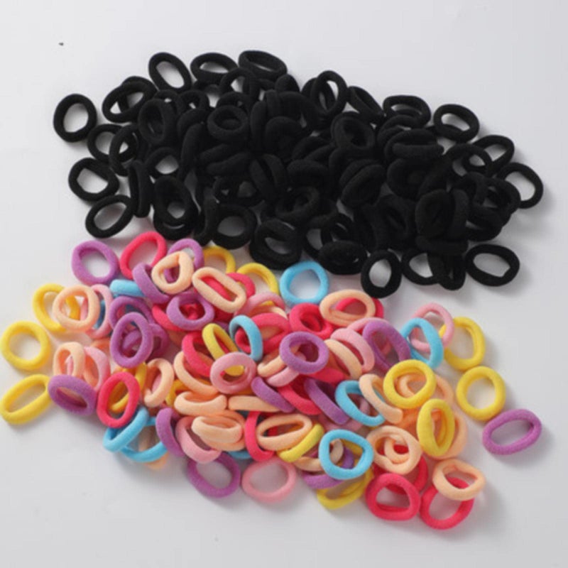 100 Pieces A09 Colorful Seamless Hair Ties Elastic Bands For Medium Thick And Curly Hair - Image 5