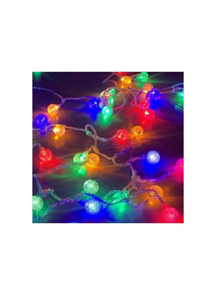 ECVV Crystal Globe Ball String Lights, 3 Meter Battery Operated String Fairy Lights For Home | Office | Diwali | EID | Wedding - Image 4
