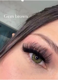 Unibling Gem Brown Yearly Colored Contact Lenses, Unisex Cosmetic Contact Lenses, Enlargement Collection, Dark Brown, With Case  - Image 3