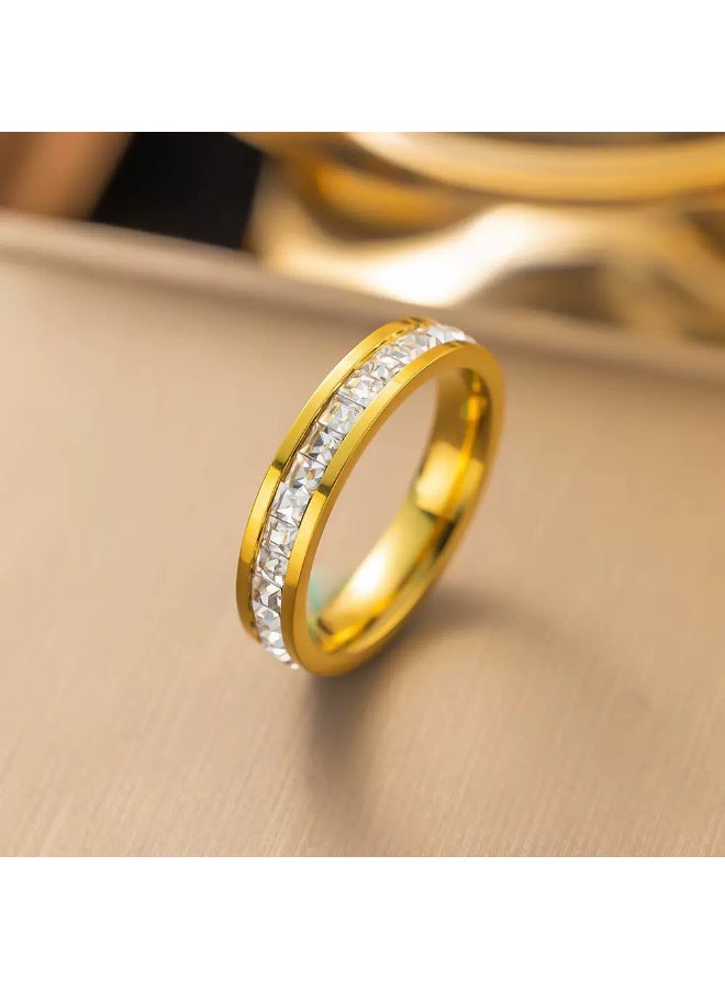 حقل خاتمان ذهبيان، مقاس 7، مقاومان للبهتان ولا يسببان الحساسية。 - Image 4