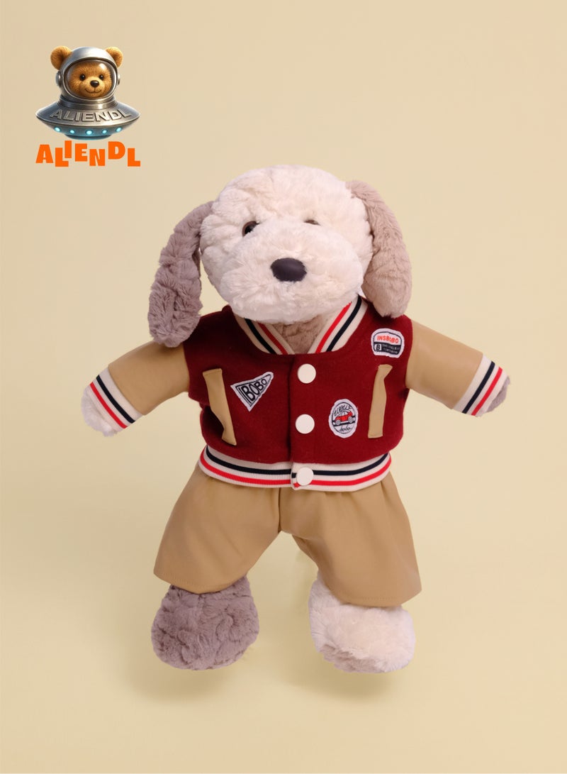 ALIENDL Loyal Pup –Plush Puppy Stuffed Animal Dog Toy for Baby Kids, Soft Cute Puppy Plush Doll Gift Set with Removable Clothes & Pouch, Perfect Gift for Kids, Boys, Girls, Friends & Couples - Image 2