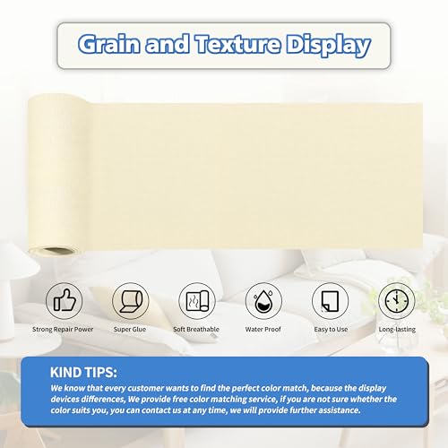 KING MOUNTAIN Canvas Repair Tape,Outdoor Gear Patch, 4×63 Inches,Waterproof,Self-Adhesive for Repairing Boat Covers,Sun Shades,Sofas,Tents,Lounge Chairs,Awnings (Beige1.0) - Image 2