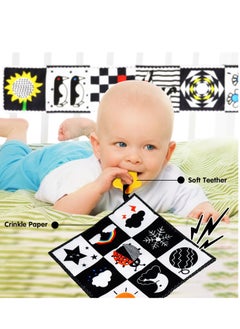 Daytoyz Baby Toy 0-3 Months, Contrast Toy Baby Fabric Book Crinkle Cloth Cube, Contrast Book Black White, Black & White Pram Toy Gift Sets Baby Toy 0 3 6 12 Months (3 Pieces)  - Image 5