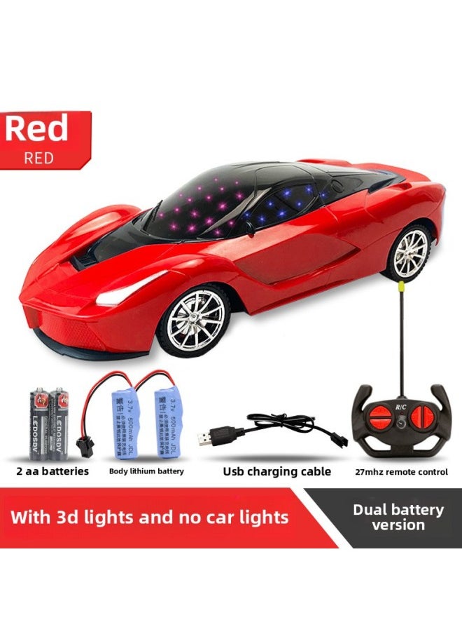 Generic Simulation Remote Control Sports Car Children's Electric Toy Car Rechargeable Off-road Jeep Four-way 1 18 Model Wholesale-Color:Express Box-red Ferrari Dual Version  - Image 1