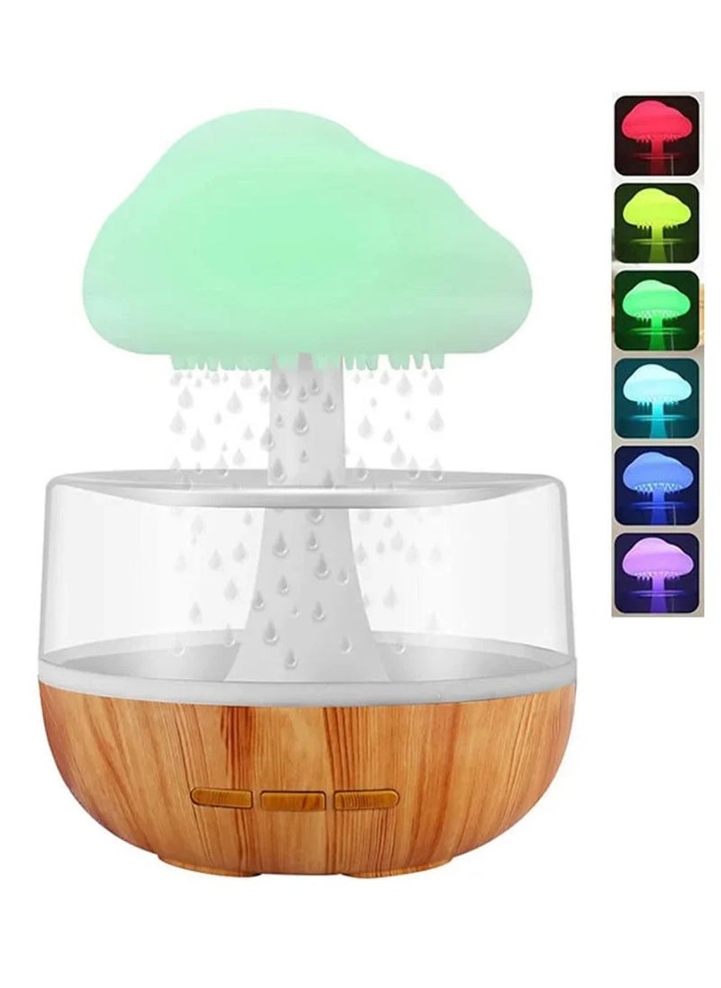 DubaiGallery - Rain Cloud Humidifier Water Drip, 2 in 1 Raindrop Humidifier with 7 Colors Night Light, Help Sleeping & Stress, Raindrop Humidifier, Aromatherapy Diffuser for Sleeping, Relaxing - Image 1