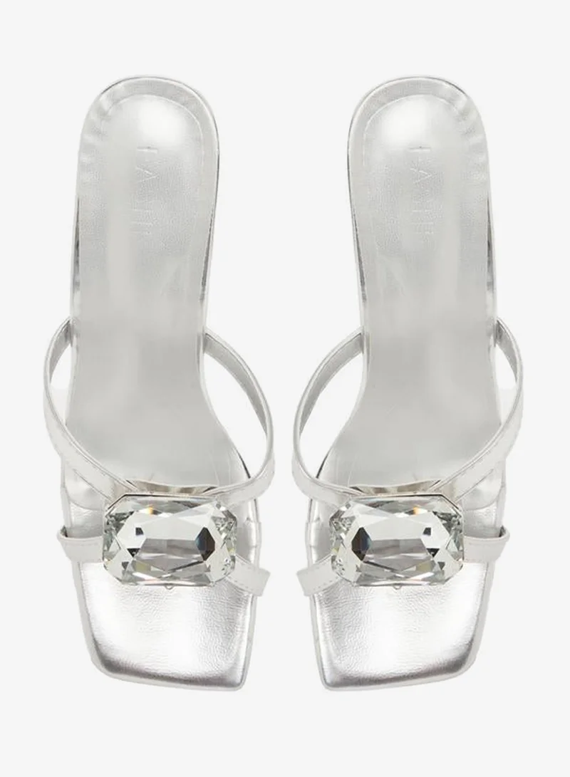 Take Two  Women Silver Rhinestone Sandals for Women | Best Price UAE