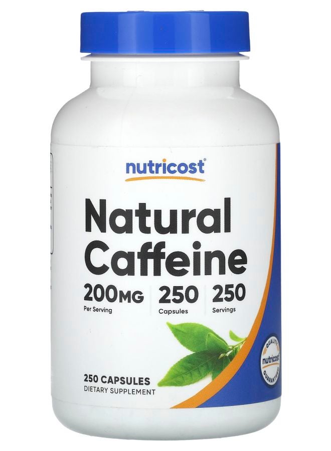 Nutricost Natural Caffeine 200 mg 250 Capsules