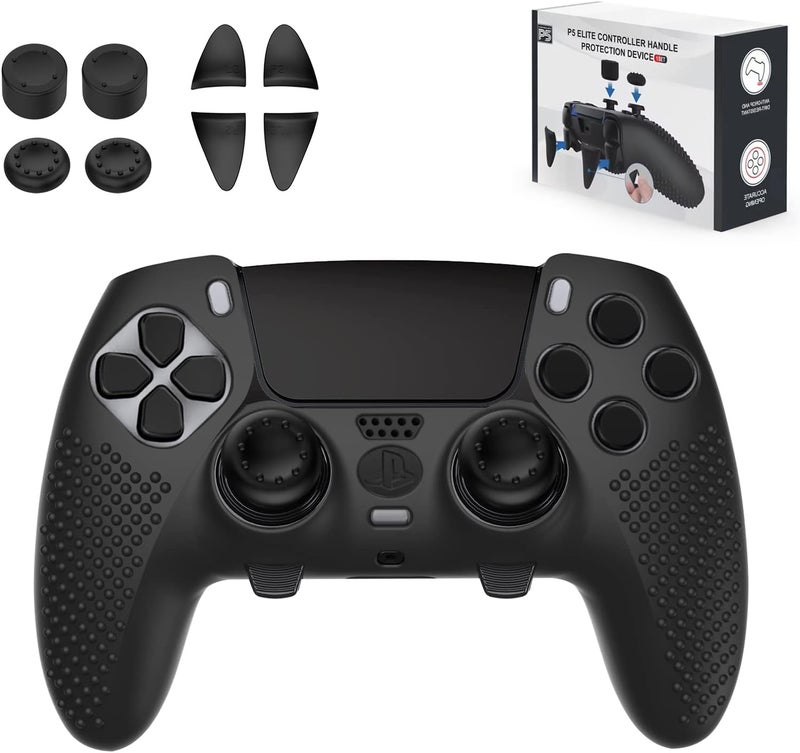 VGBUS PS5 Edge Controller Cover - Protective Case for PlayStation 5 with 4PCS Thumb Grip Caps & L2 R2 Trigger Extender - Image 1