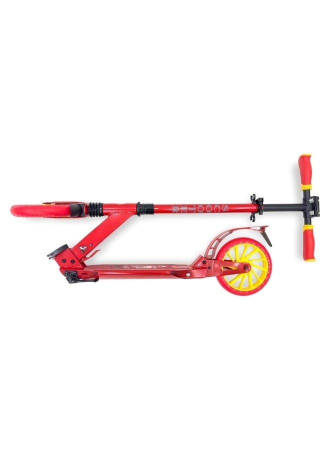 Rally 2-Wheel Kick Scooter for Kids & Teens 10+ | 200mm PU Wheels, Foldable Lightweight Frame, 5-Level Adjustable Handlebar & Rear Foot Brake, Up to 100 kg | Big-Wheel Urban Scooter - Image 4