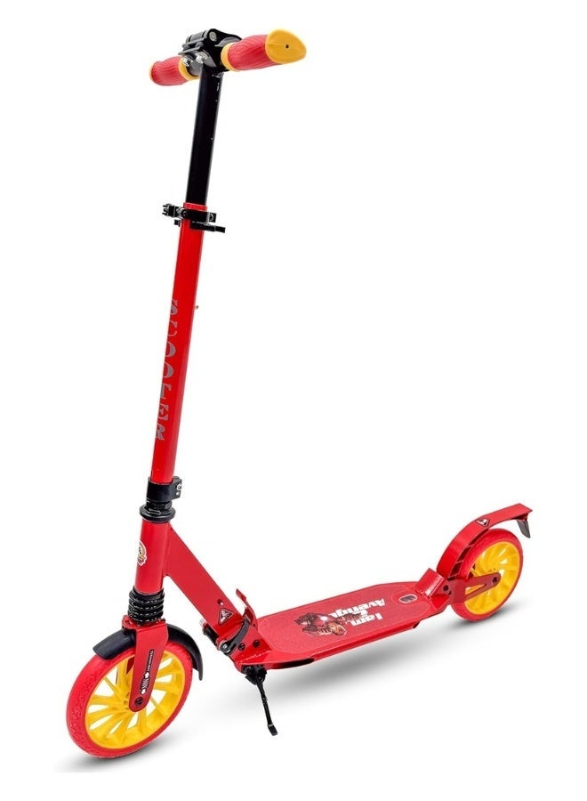 Rally 2-Wheel Kick Scooter for Kids & Teens 10+ | 200mm PU Wheels, Foldable Lightweight Frame, 5-Level Adjustable Handlebar & Rear Foot Brake, Up to 100 kg | Big-Wheel Urban Scooter - Image 1