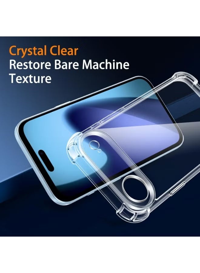 TIGER iPhone 17 Air Clear Case Non-Yellowing Bumper Protection Cover with 2-Pack Tempered Glass, Crystal Transparent Anti-Scratch Protective Set for iPhone 17 Air 6.5-inch - Image 4