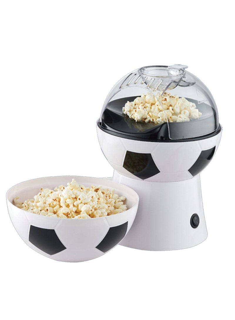 B&D soccer ball popcorn maker hot air popping machine with matching serving bowl healthy oil free snack maker for kids family movie nights and football game day parties fun kitchen appliance gift idea - Image 1