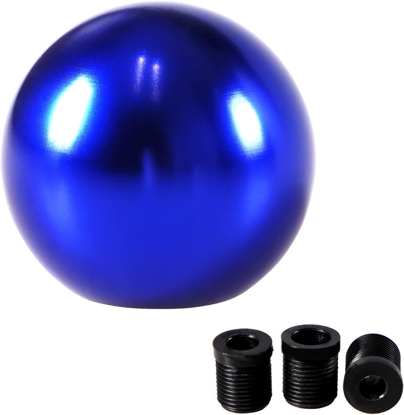YIUIY Blue Chrome Round Ball Gear Shift Knob - Image 1