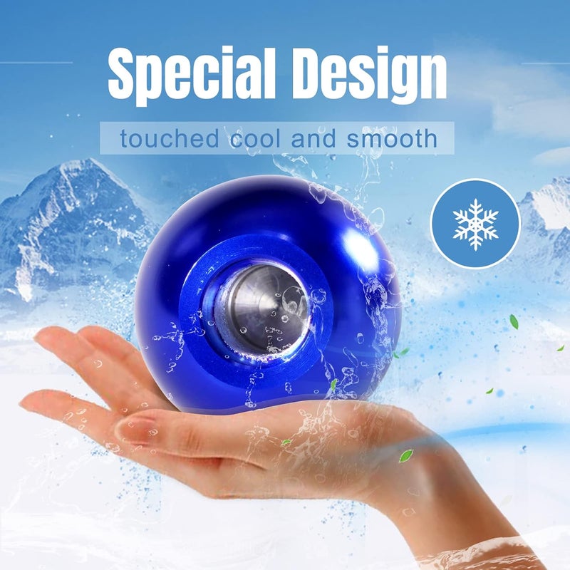 YIUIY Blue Chrome Round Ball Gear Shift Knob - Image 4