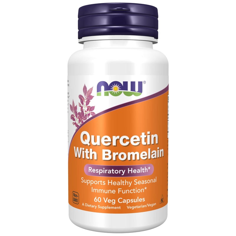 NOW Supplements Quercetin with Bromelain Balanced Immune System 60 Veg Capsules