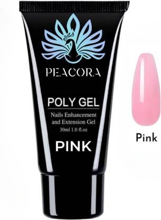 PEACORA 30ML Polygel Tubes For Nails Extensions Finger Nail Art, Nail Kit Builder Gel, Nail Extension Gel Trendy Nail Art Design Salon Nail Easy DIY at Home (Pink) - Image 3