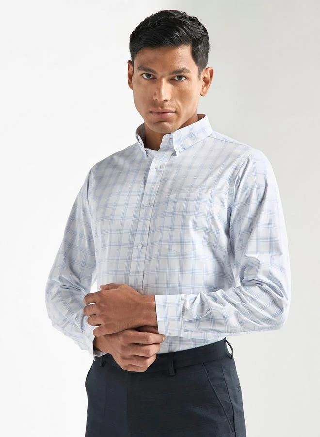 سبلاش فيڤ قميص مربعات بأكمام طويلة وجيب