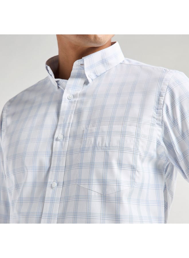 سبلاش فيڤ قميص مربعات بأكمام طويلة وجيب - Image 4