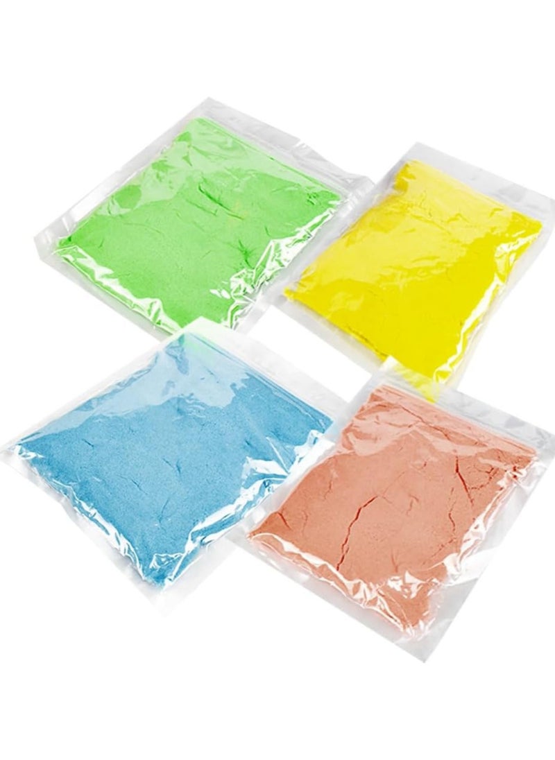 UKR UKR 4 Color Play Sand - 1000g Magical & Moldable Sand Box | DIY Sensory Toys for Kids | Ideal for Shaping, Squeezing, Scooping & Rolling | Perfect Gift for Boys & Girls Age 3+ (4 Light Colors)  - Image 5