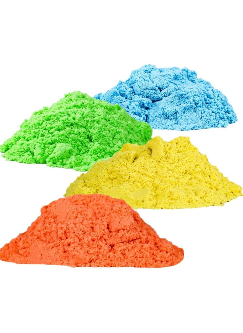 UKR UKR 4 Color Play Sand - 1000g Magical & Moldable Sand Box | DIY Sensory Toys for Kids | Ideal for Shaping, Squeezing, Scooping & Rolling | Perfect Gift for Boys & Girls Age 3+ (4 Light Colors)  - Image 3