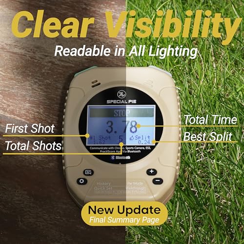 special pie Shot Timer with Belt Clip - 2025 Upgraded Shot Timer for Shooting Competition, Dry Fire Practice, Bluetooth Connect, Auto Backlight & Loud Buzzer, Ideal for IPSC, IDPA, SCSA, USPSA - Image 3