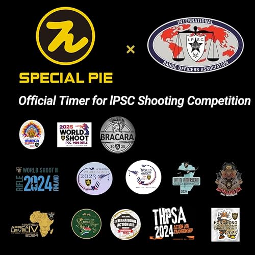 special pie Shot Timer with Belt Clip - 2025 Upgraded Shot Timer for Shooting Competition, Dry Fire Practice, Bluetooth Connect, Auto Backlight & Loud Buzzer, Ideal for IPSC, IDPA, SCSA, USPSA - Image 2