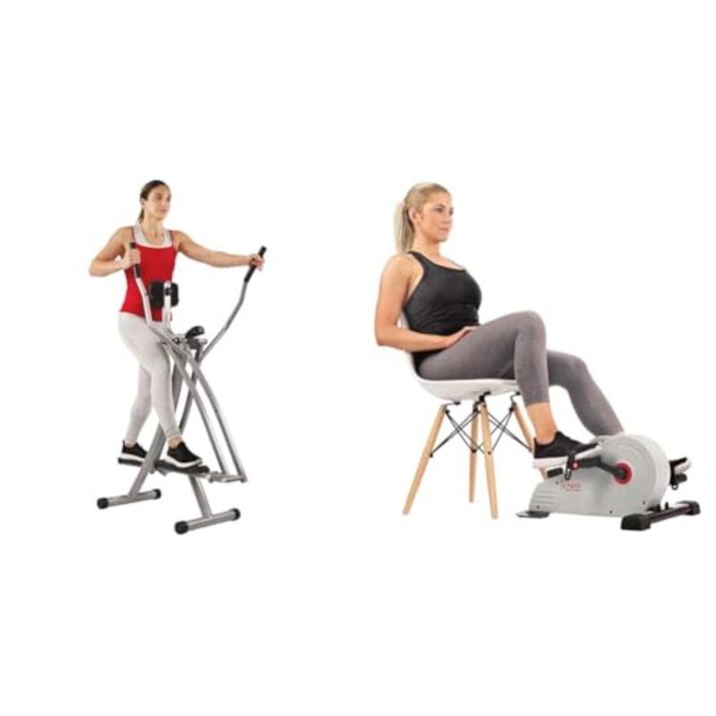 Air Walk Cross Trainer, Low-Impact Elliptical Machine for Home + Dual Function Under Desk Pedal Exerciser, Portable Cardio Magnetic Mini Bike for Adults and Seniors - Image 5