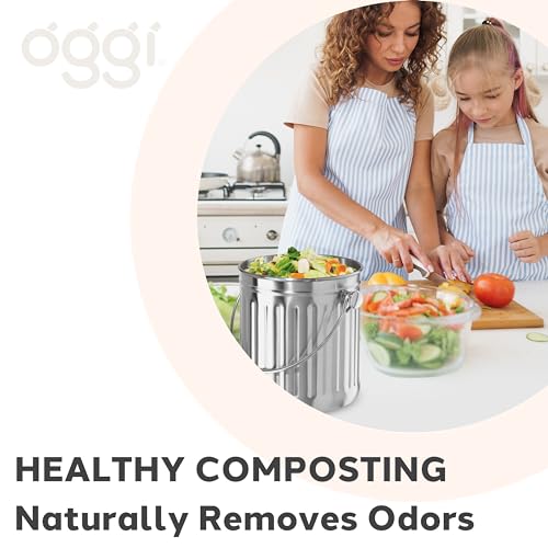 OGGI Set of 2 Charcoal Filters- Replacement Charcoal Filter for Countertop Compost Bin with Lid, Eco Friendly Products - Image 3